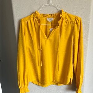 LOFT Women's Sunflower Yellow Blouse
